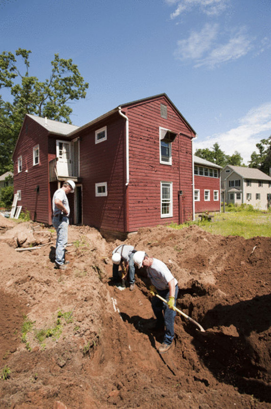 Avon Old Farms Townhouses — construction phase, framing